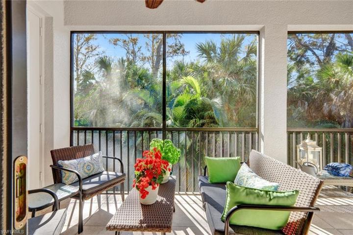 Private lanai features views of the preserve.