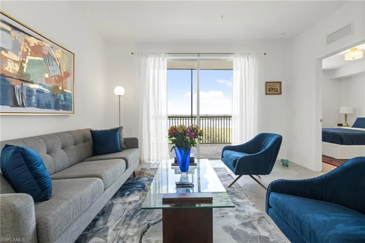 View of tiled living area