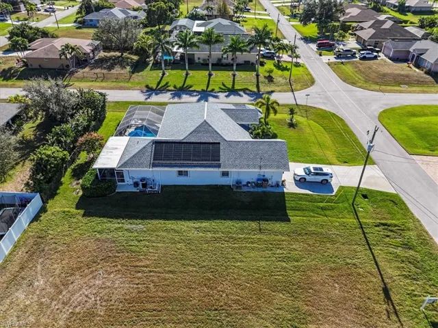 Aerial view of residential area