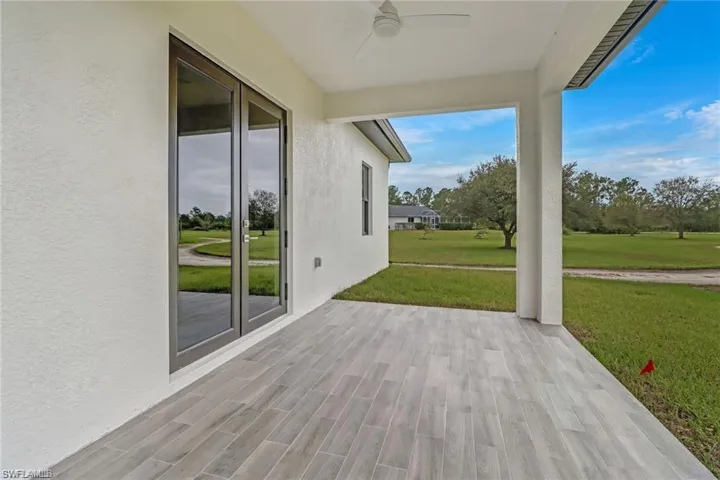 View of patio / terrace with ceiling fan
