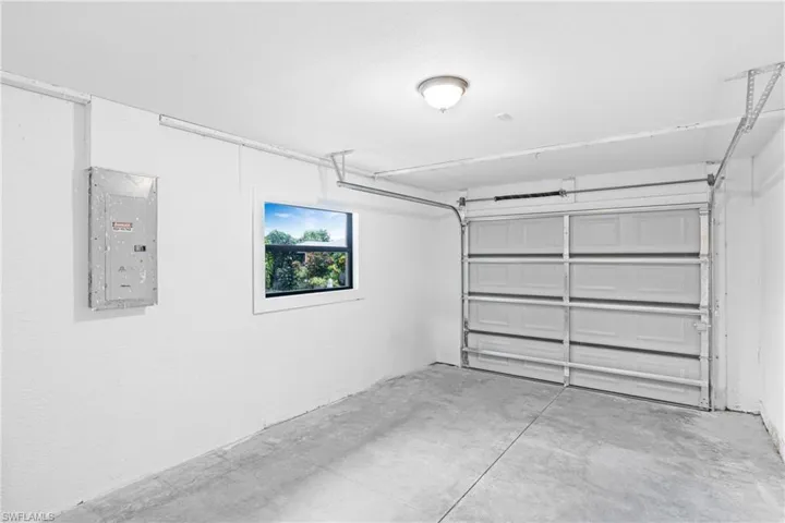 Garage with electric panel