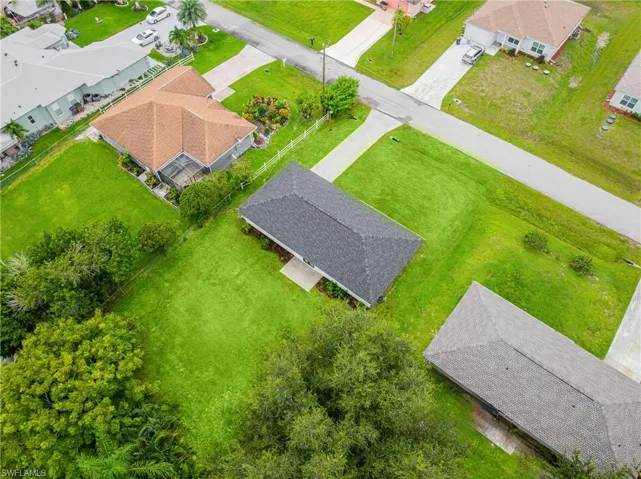 Aerial view of residential area