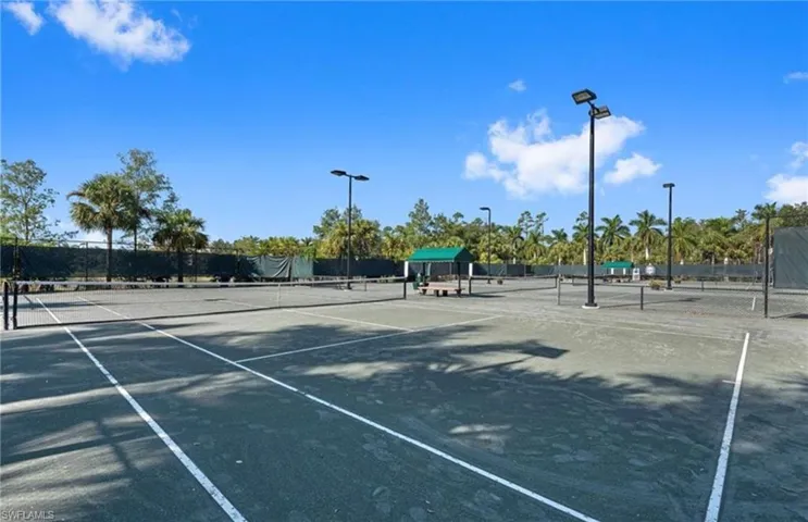 View of tennis court