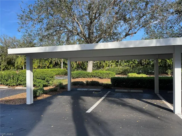 View of assigned covered parking.