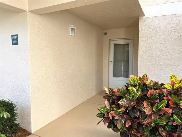 View of front entry door.