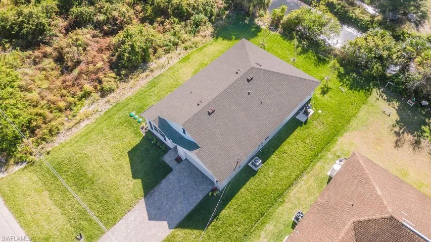 View from above of property
