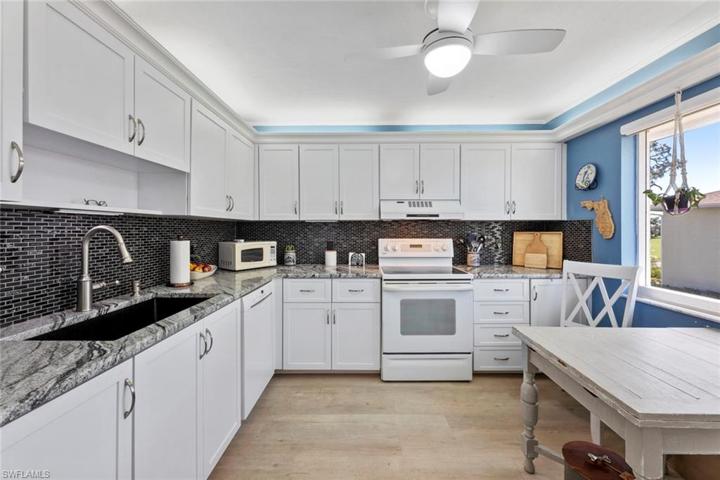 Beautifully renovated kitchen with breakfast table
