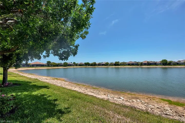 Wide water views from your giant waterfront back lawn.