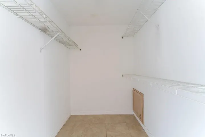 View of walk in closet