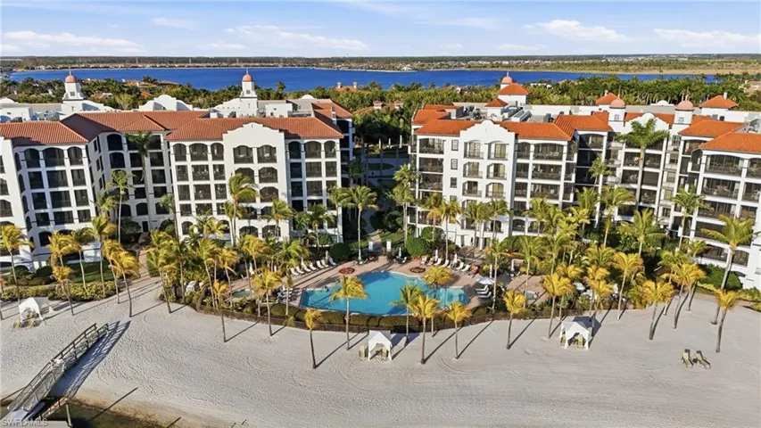 Drone / aerial view of a large body of water