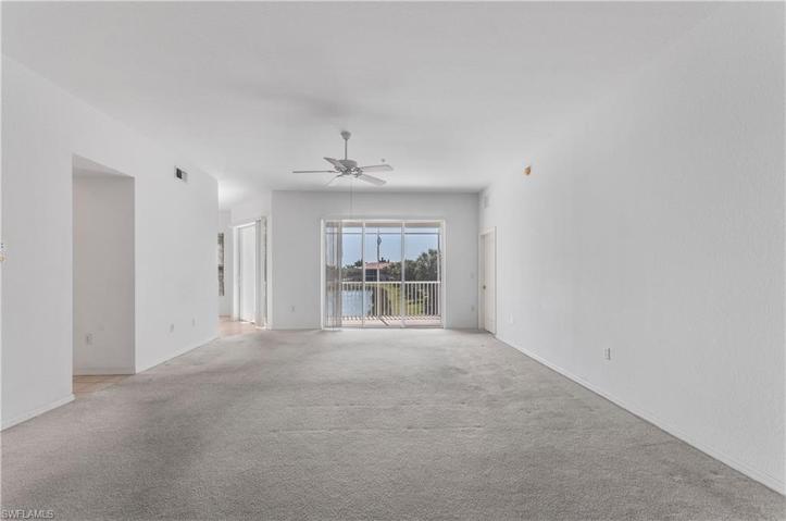 Large open Family room with sliding glass doors