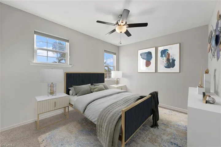Virtually staged guest bedroom 3