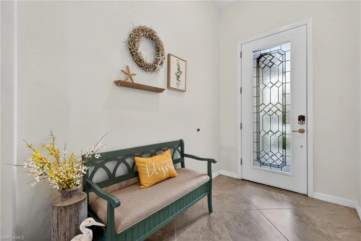Entryway featuring baseboards