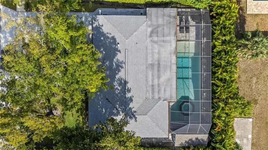 Birds eye view of property