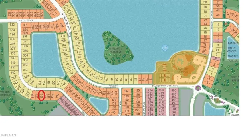 Lot 155 with South Preserve Views