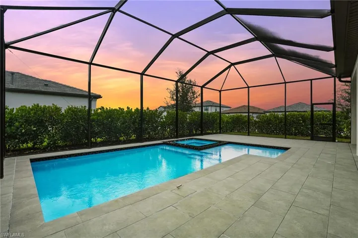 Pool with porcelain tile deck