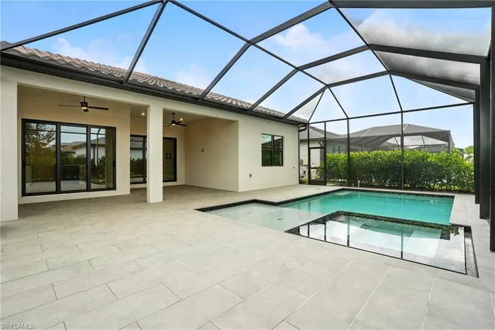 Pool with porcelain tile deck