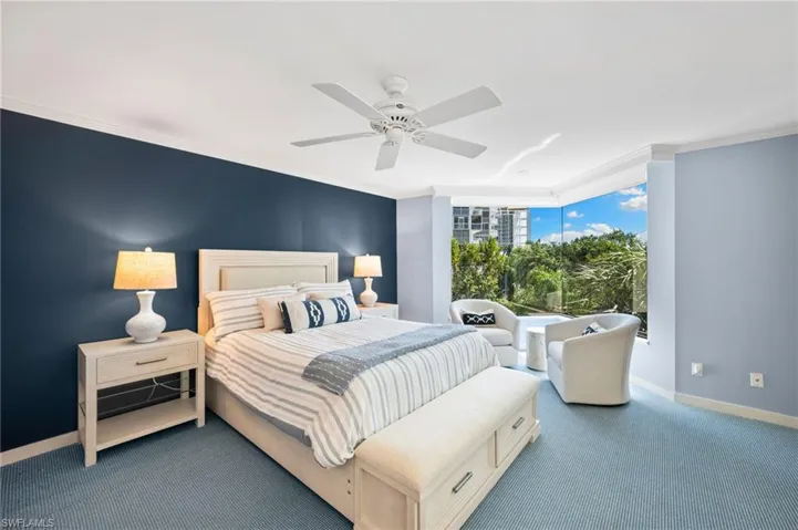 Primary Bedroom with seating nook.