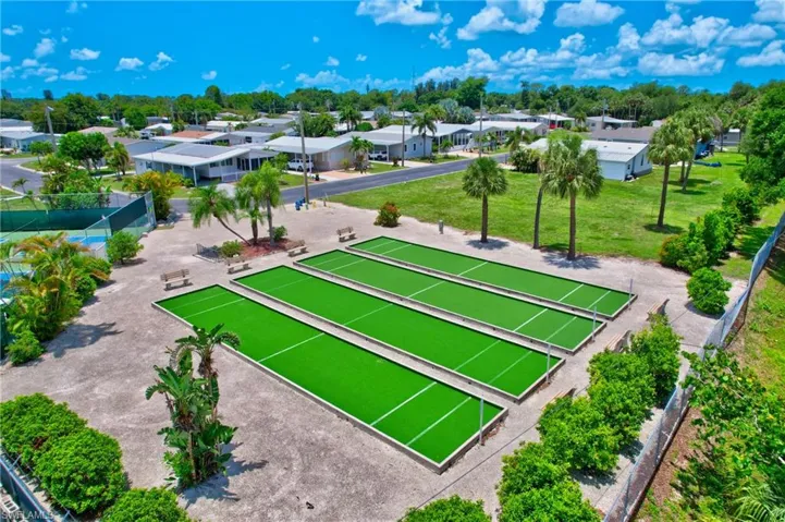 Aerial view of residential area