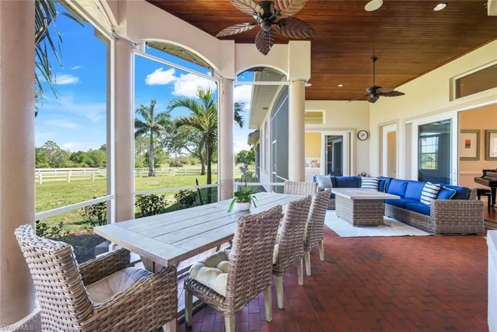 Elegant screened patio.