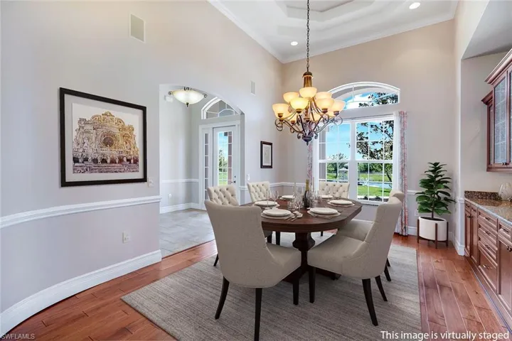 Virtually Staged Dining Room.