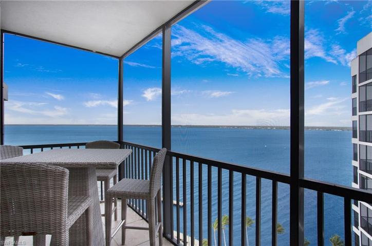 Enjoy morning coffee on the Lanai outside the Kitchen.  More endless water views!