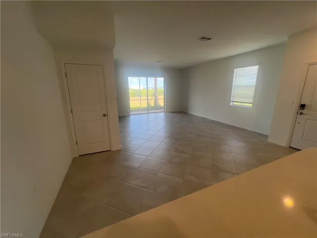 View of tiled spare room