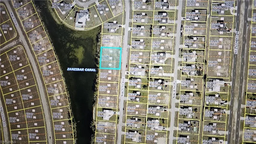Aerial map of property and surrounding area
