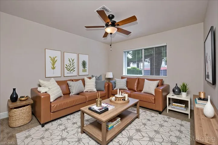 Loft as family room - virtually staged
