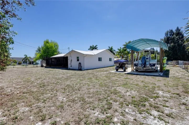 Hurricane secured boat "carport"