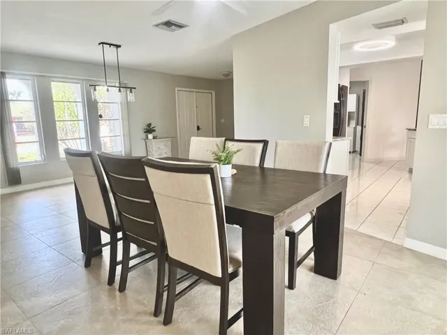 Dining area with View into kitchen and main entry/foyer