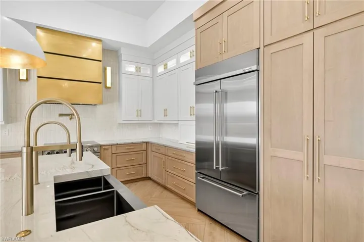 Kitchen with view of pantry