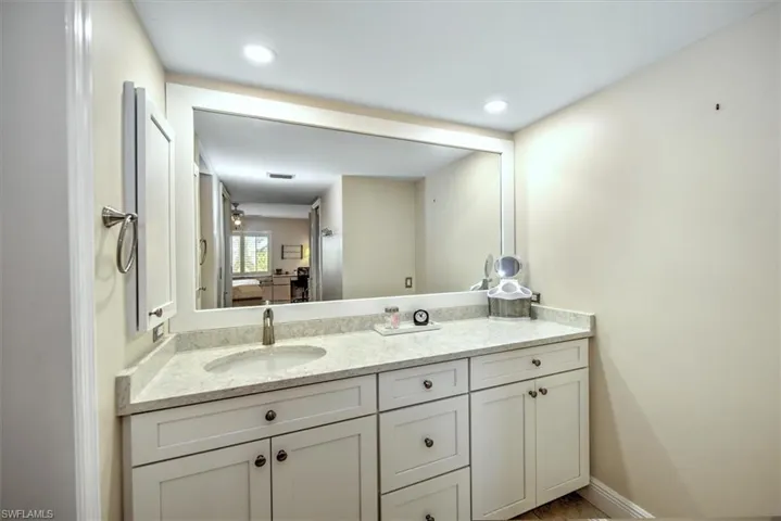 Bathroom featuring vanity