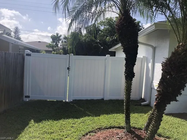 Property is now fully fenced in the backyard.