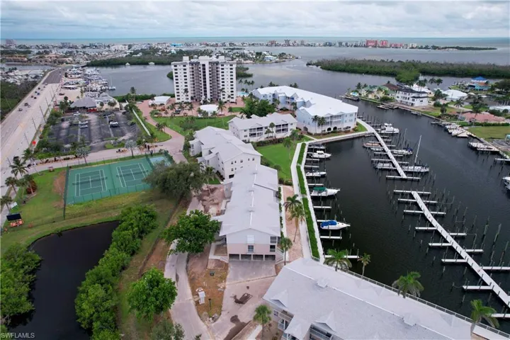 Bird's eye view of a large body of water