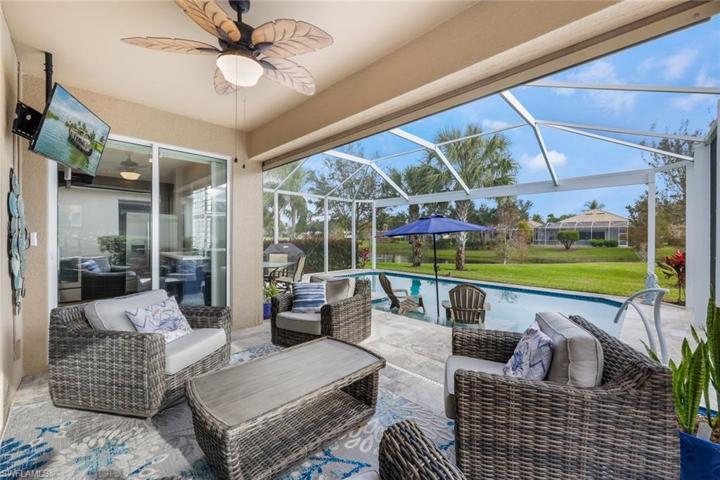 Hurricane Shade Protecting Covered Lanai Area