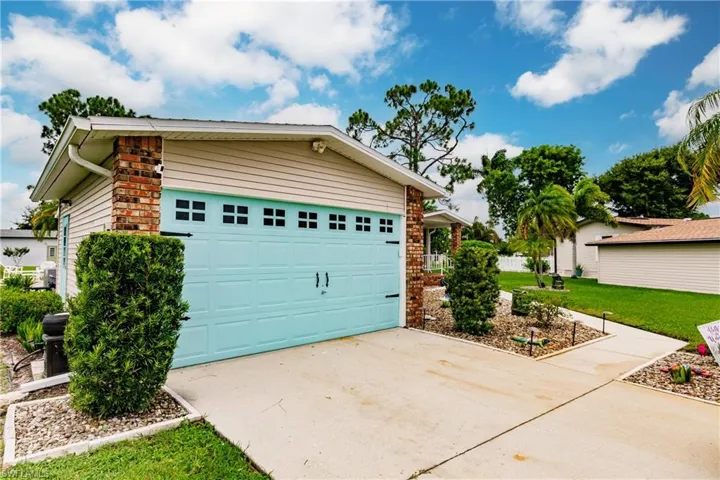 Garage with a yard