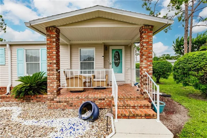 View of front facade featuring covered porch