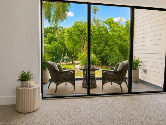 primary bedroom balcony, digitally staged