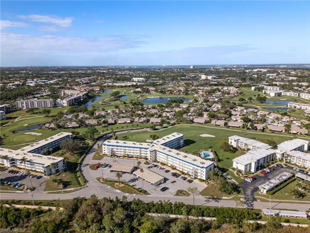 Aerial view of a golf course