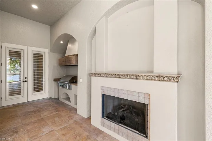 Summer gas kitchen and fireplace