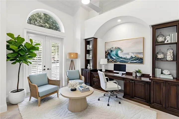 The Home Office with Ashford porcelain Honey Blonde Oak tile   | Shown with virtual staged furnishings for design inspiration