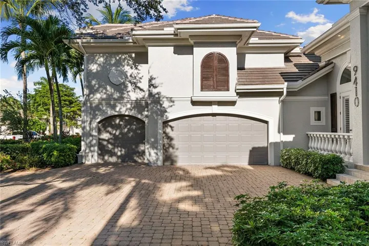 The oversized 3 car garage yields to a spacious driveway that accommodates 8+ additional vehicles