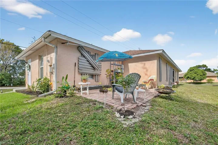 Rear patio.