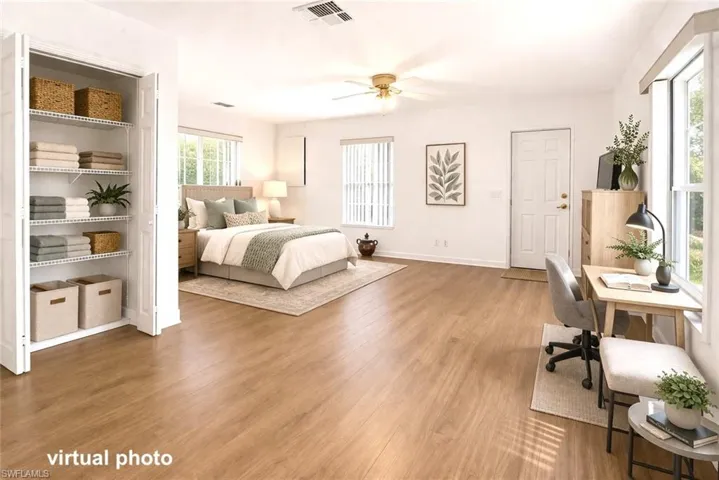 Virtually renovated and virtually staged for illustration purposes.