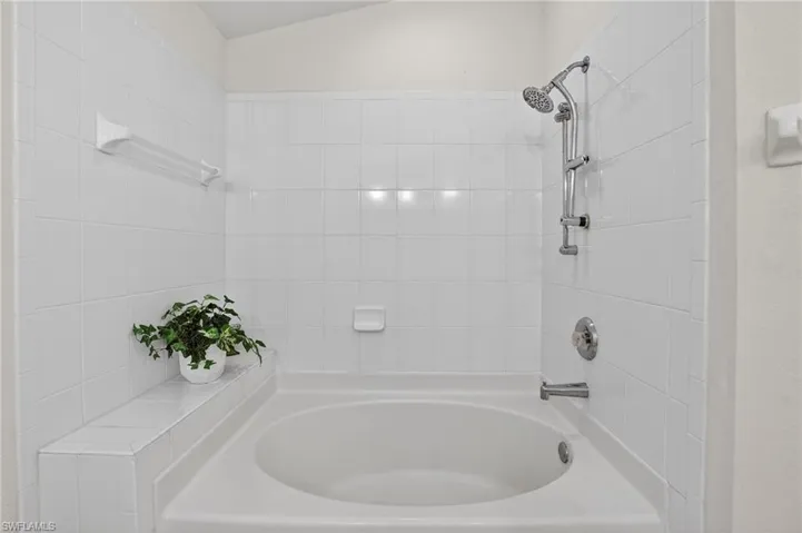 Bathroom with shower / tub combination