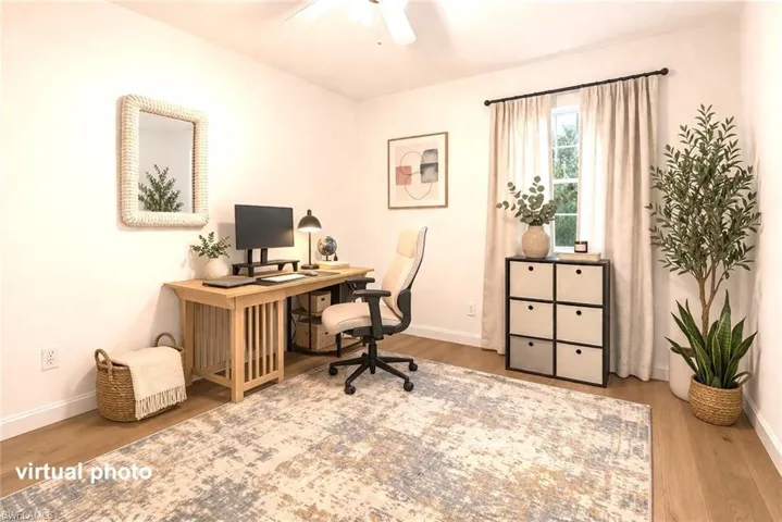 Virtually renovated and virtually staged for illustration purposes.