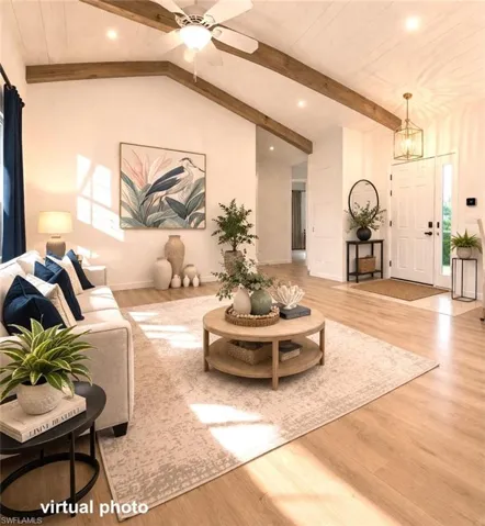 Virtually renovated and virtually staged for illustration purposes.