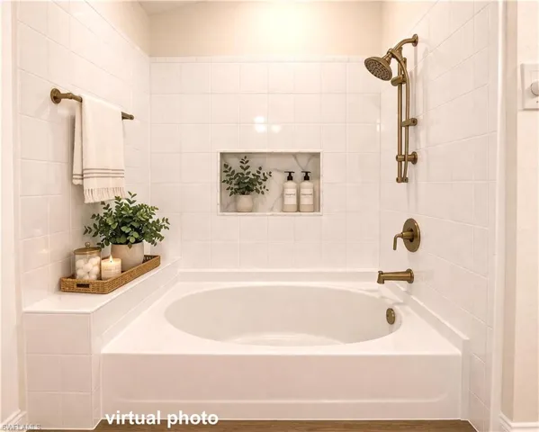 Virtually renovated and virtually staged for illustration