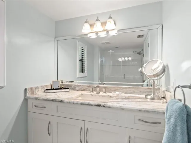 One of two sinks in primary bath